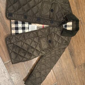 Burberry Quilted Jacket in Olive Green